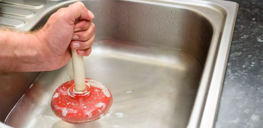 clogged drain kitchen sink