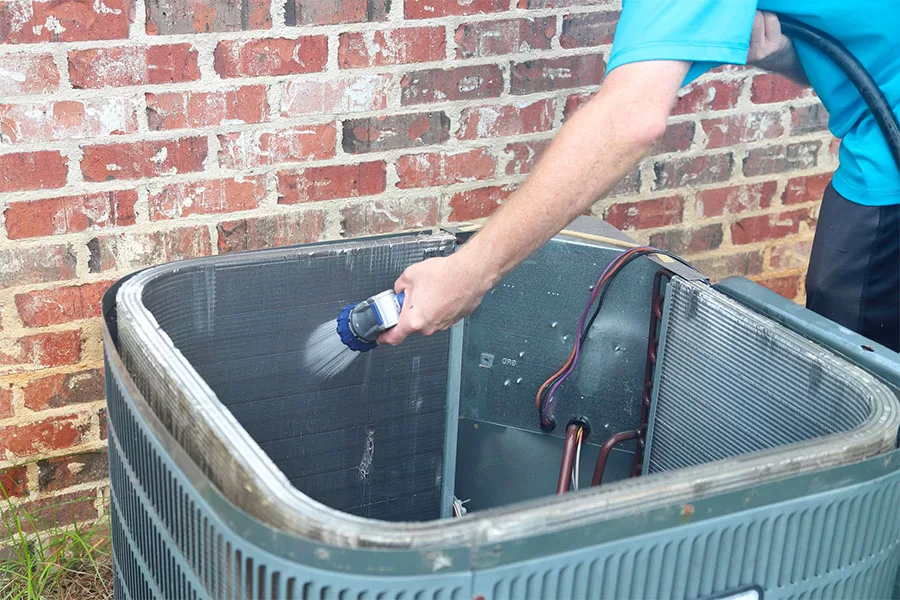 how to clean ac condenser coils