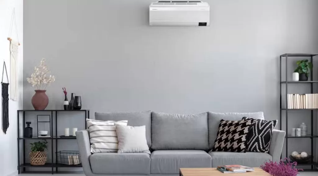 ductless unit in living room
